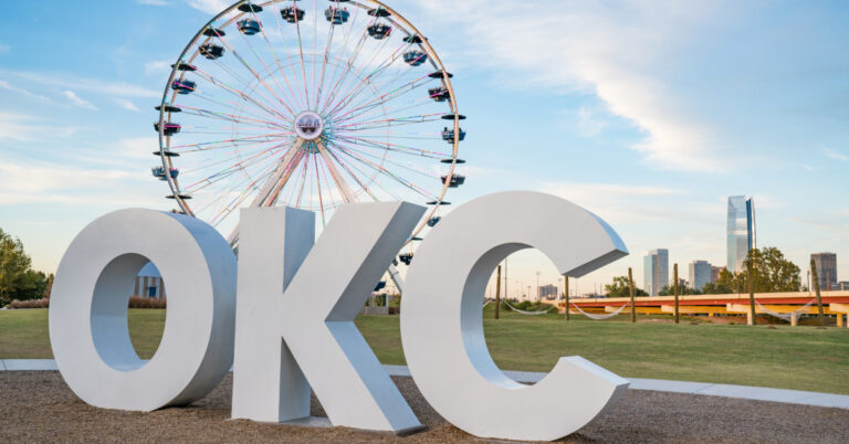 Oklahoma City Letters and Ferris Wheel
