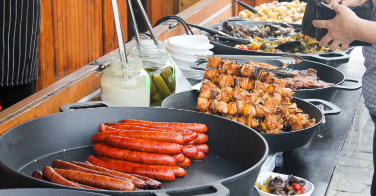 Food served by vendors at the Czech Festival