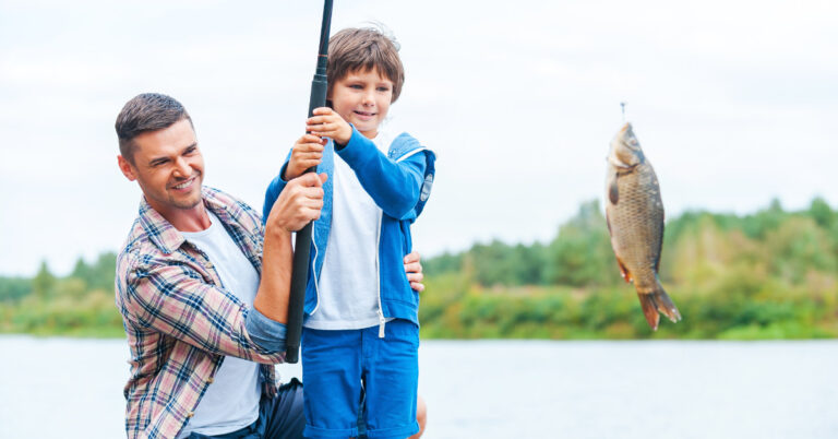 Father and Son Fishing