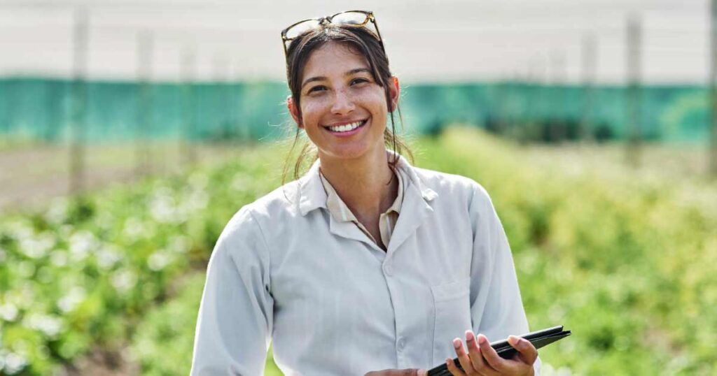 Woman working in agriculture