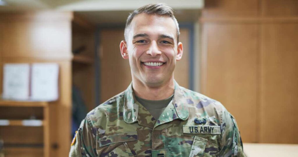 man in military wearing U.S. Army fatigues