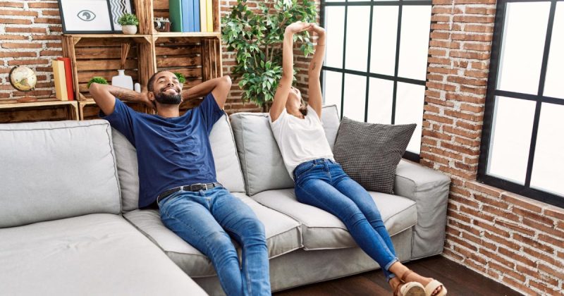 happy people on couch in great ac