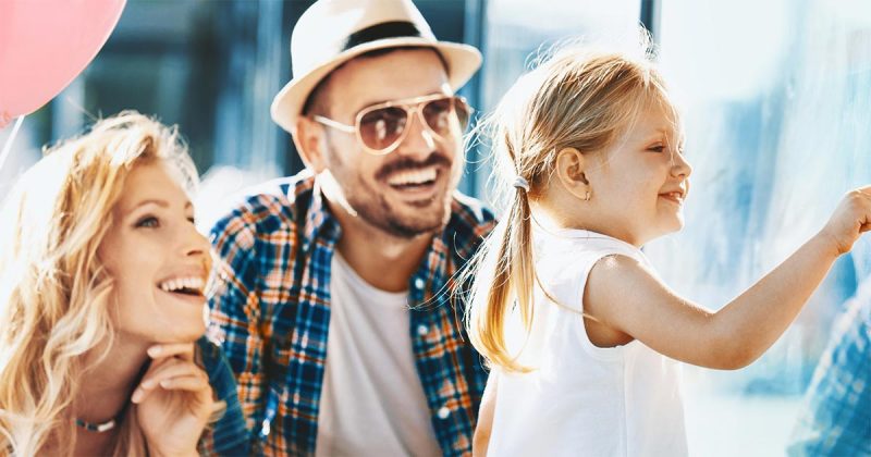 Mother and Father with Daughter having fun in Oklahoma